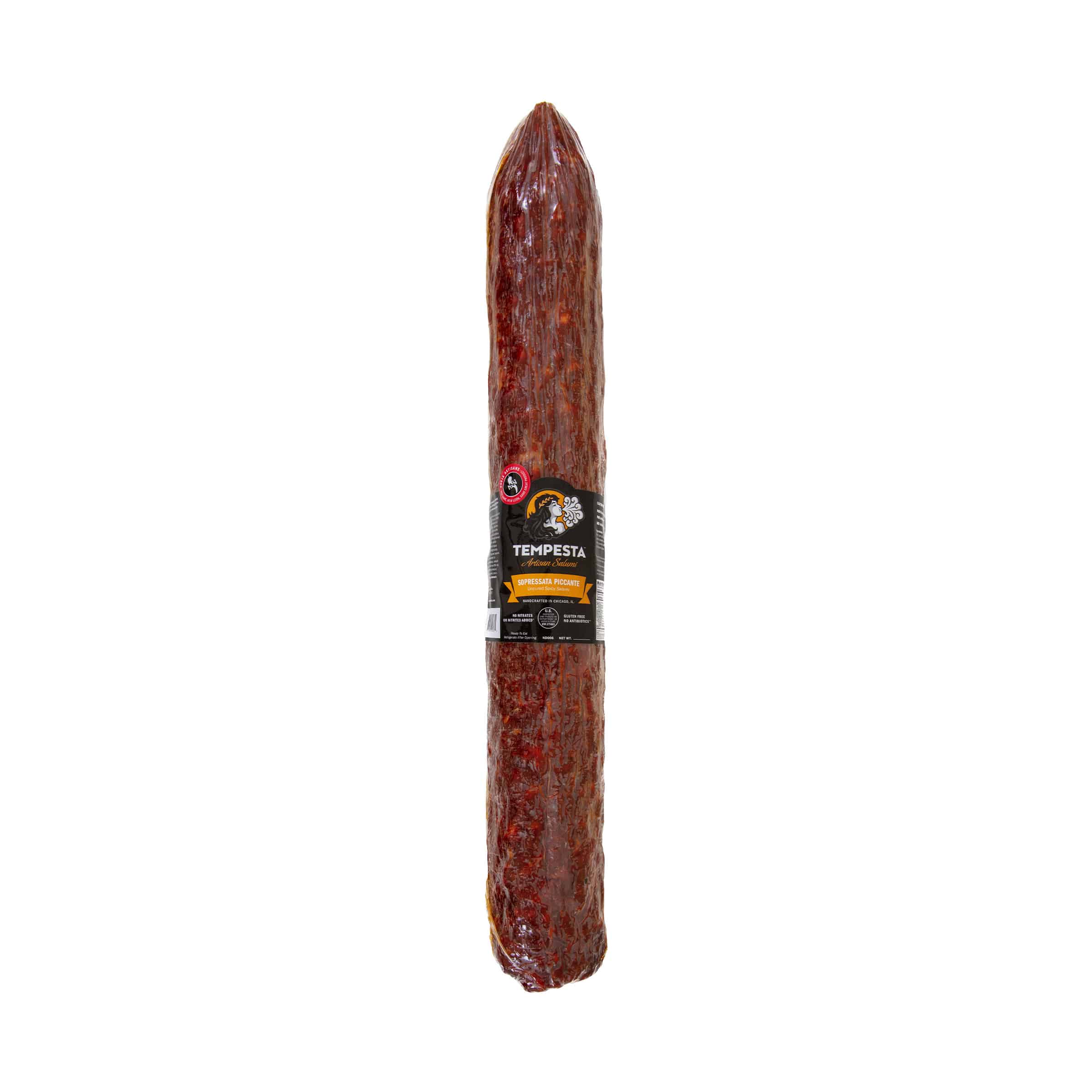 Soppressata Piccante (Uncured Spicy Salami) - Large Format